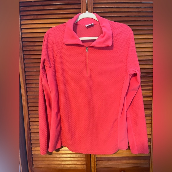 Columbia Bright Pink Women's Half-Zip Sweatshirt - Picture 1 of 5